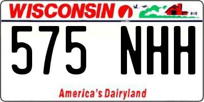 WI license plate 575NHH