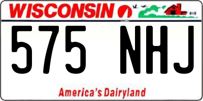 WI license plate 575NHJ