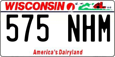 WI license plate 575NHM