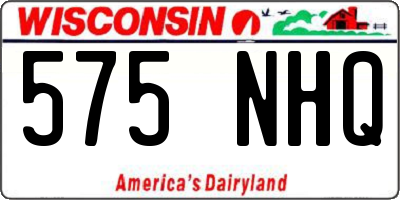 WI license plate 575NHQ