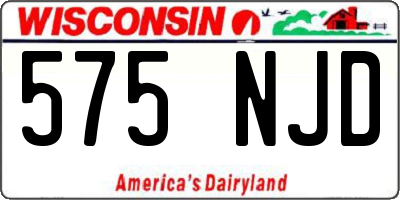 WI license plate 575NJD