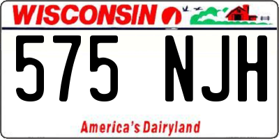 WI license plate 575NJH