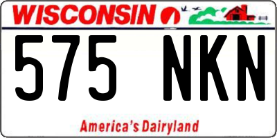WI license plate 575NKN