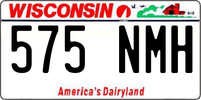WI license plate 575NMH