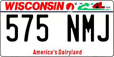 WI license plate 575NMJ
