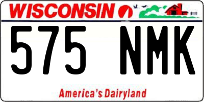 WI license plate 575NMK