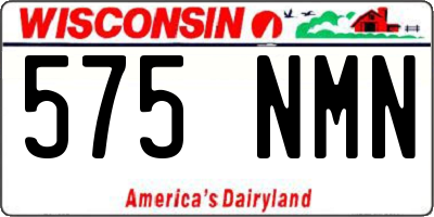 WI license plate 575NMN