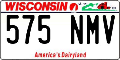 WI license plate 575NMV
