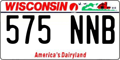 WI license plate 575NNB
