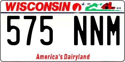 WI license plate 575NNM