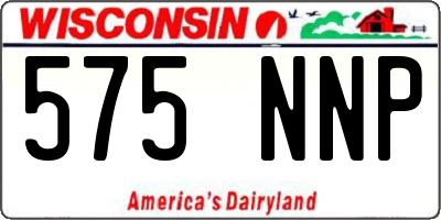 WI license plate 575NNP