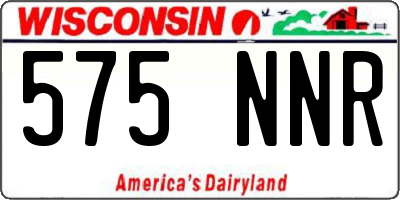 WI license plate 575NNR
