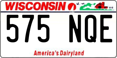 WI license plate 575NQE
