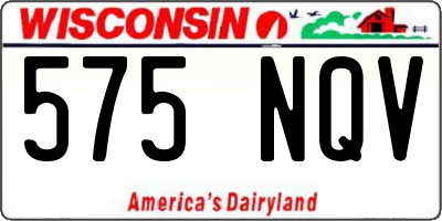 WI license plate 575NQV