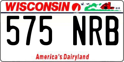 WI license plate 575NRB