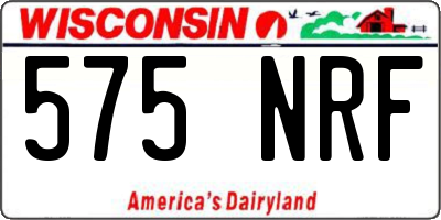 WI license plate 575NRF