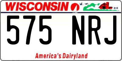 WI license plate 575NRJ