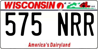 WI license plate 575NRR