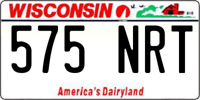 WI license plate 575NRT
