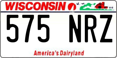 WI license plate 575NRZ