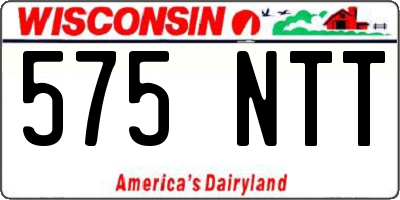 WI license plate 575NTT