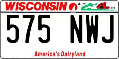 WI license plate 575NWJ