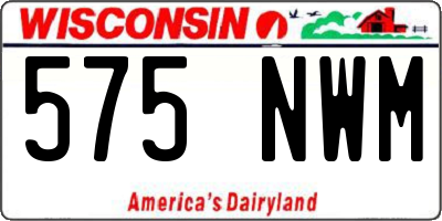 WI license plate 575NWM