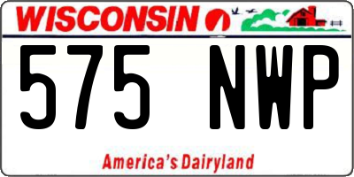 WI license plate 575NWP