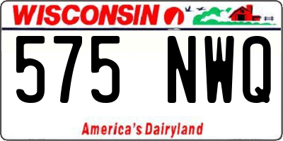 WI license plate 575NWQ