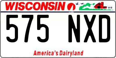 WI license plate 575NXD