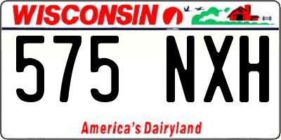 WI license plate 575NXH