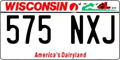 WI license plate 575NXJ