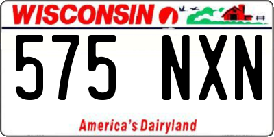 WI license plate 575NXN