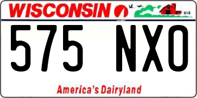 WI license plate 575NXO
