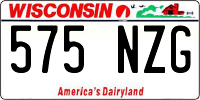 WI license plate 575NZG