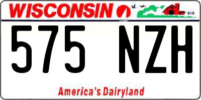 WI license plate 575NZH