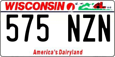 WI license plate 575NZN