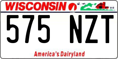 WI license plate 575NZT