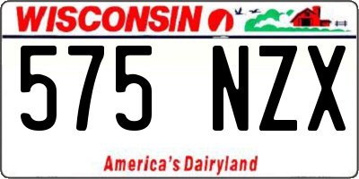 WI license plate 575NZX