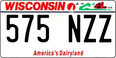 WI license plate 575NZZ