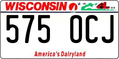 WI license plate 575OCJ