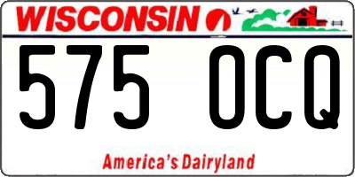 WI license plate 575OCQ