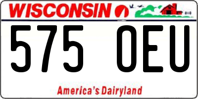 WI license plate 575OEU