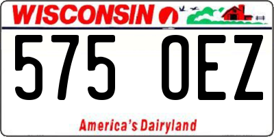 WI license plate 575OEZ