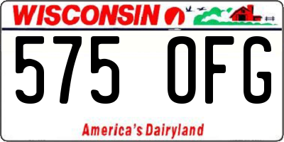 WI license plate 575OFG