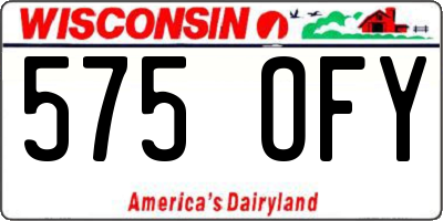 WI license plate 575OFY