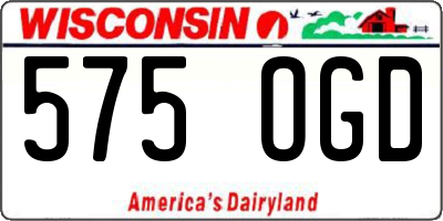 WI license plate 575OGD
