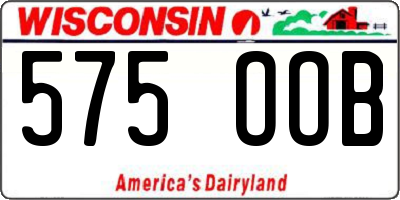 WI license plate 575OOB
