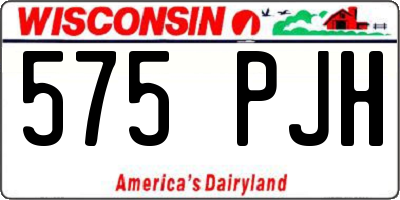 WI license plate 575PJH