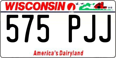 WI license plate 575PJJ